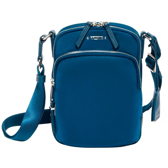 Tumi Handbags - New Tumi Voyageur Ruma Crossbody Bag, Dark Turquoise Nylon & Leather Small Purse
